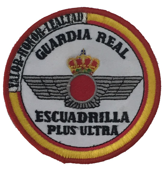 Escudo bordado GUARDIA REAL " Escuadrilla Plus Ultra " Valor, Ho